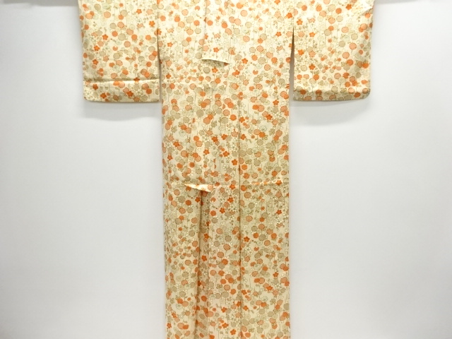  菊模様小紋着物